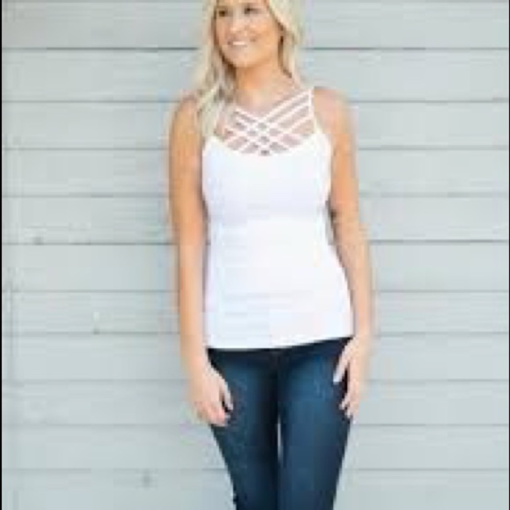 3 Reversible spiderneck tank (Cream/Blue/Blush)